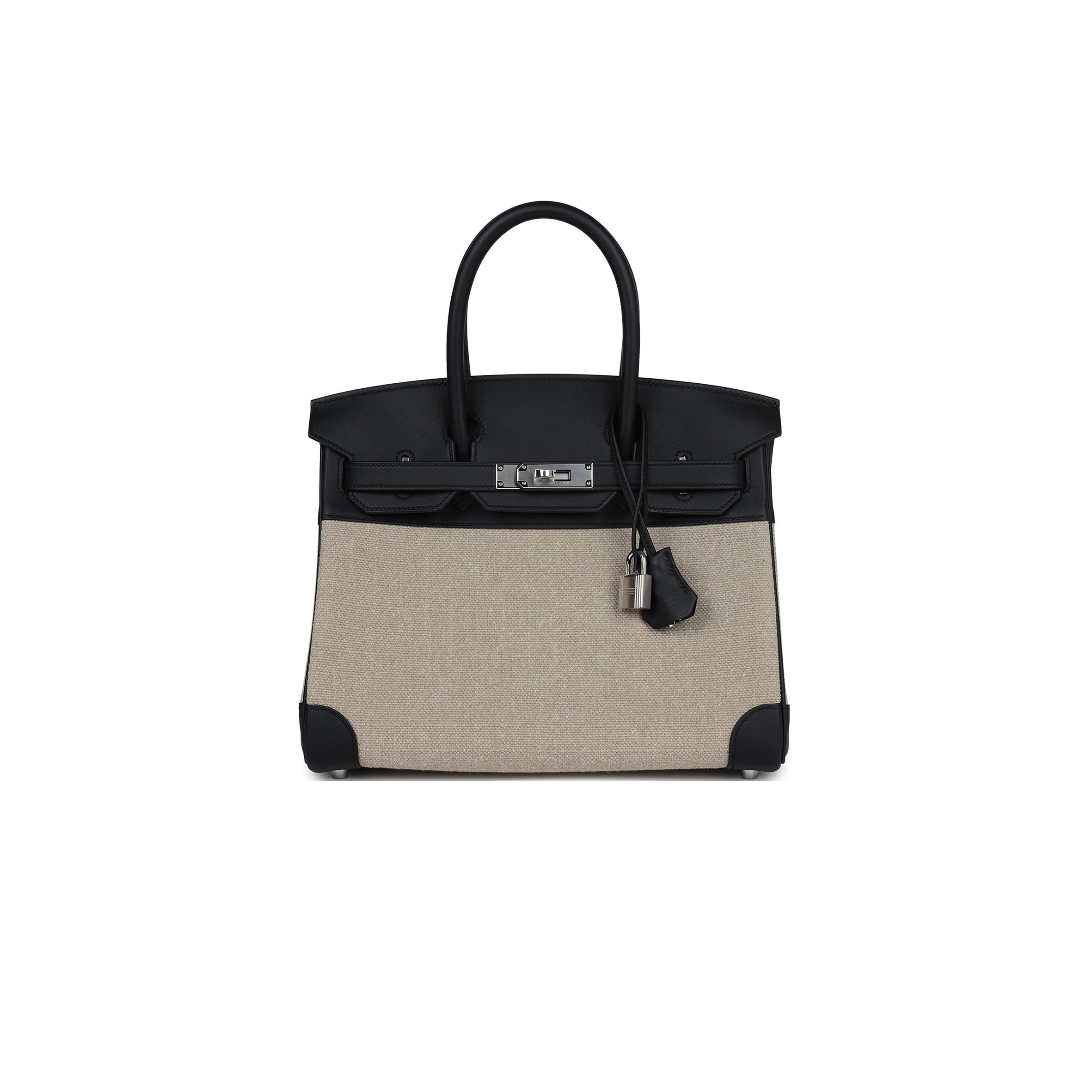 HERMES MASTER BIRKIN 35 BIVOUAC FICELLE CANVAS AND BLACK BAG 8023220073 (35*24*18cm)